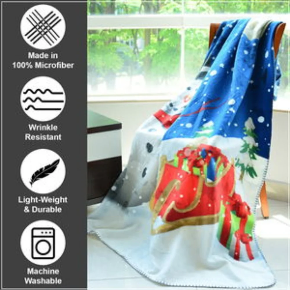 Snowman Themed Throw Blanket